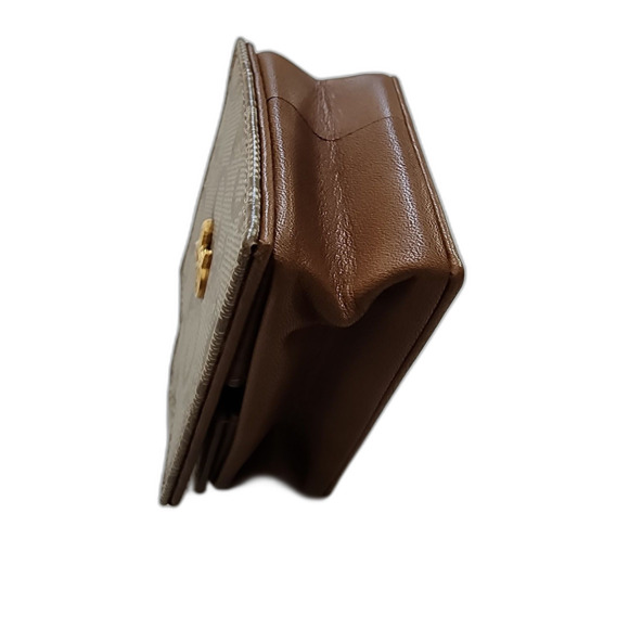 Celine Macadam Coin Case Box Wallet Gold Logo 80's - Picture 10 of 11